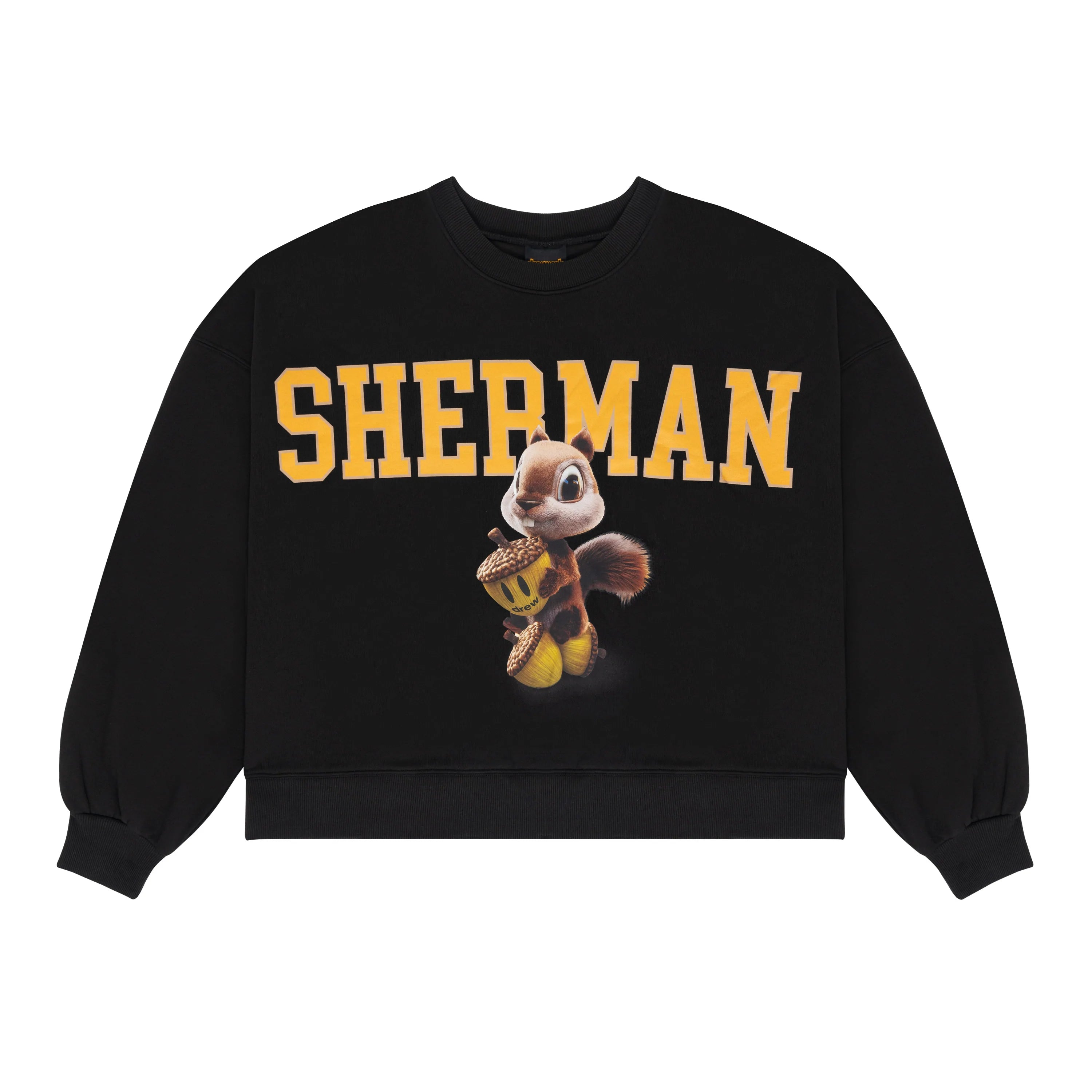 3d sherman boxy crewneck - black